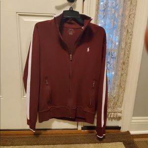 Ralph Lauren Polo Full-Zip Track Jacket.  Maroon.